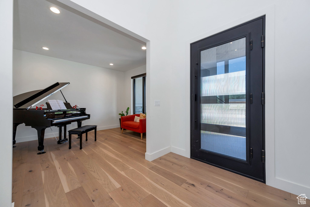 Misc room featuring light hardwood / wood-style floors