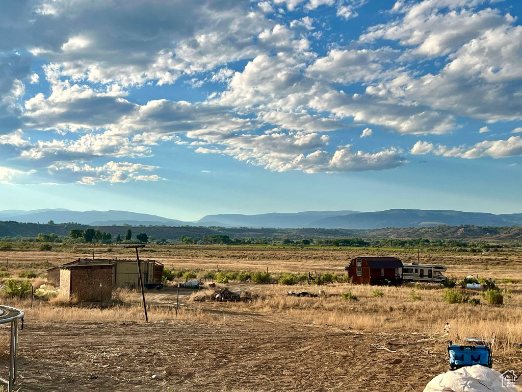 Mountain view featuring a rural view
