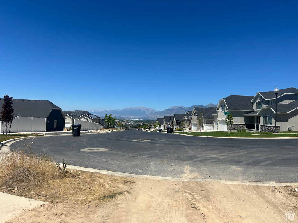 View of street featuring a mountain view