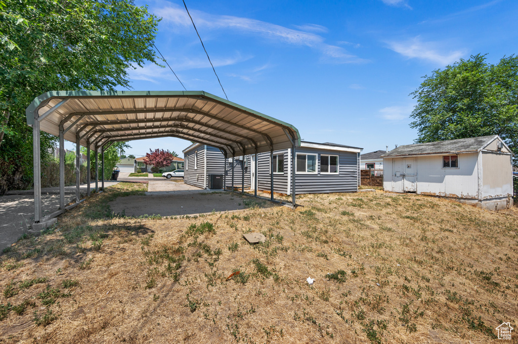 Exterior space with a carport