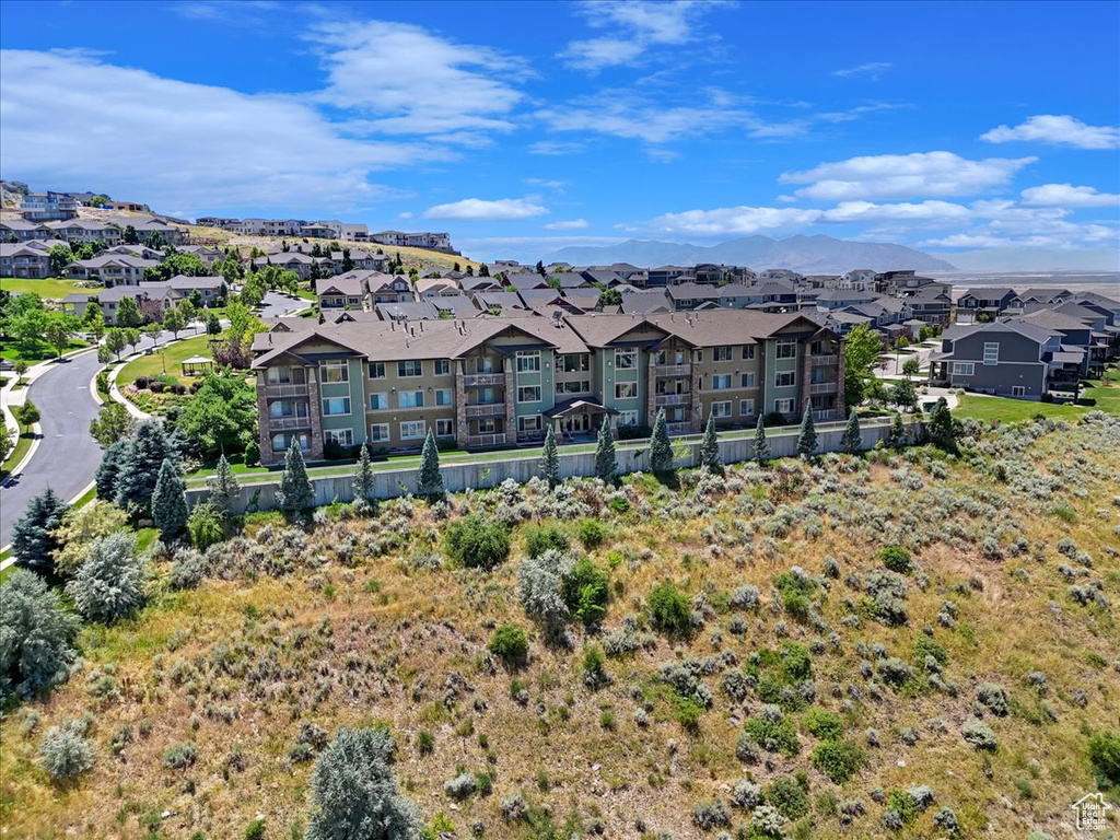 Back of house with a mountain view