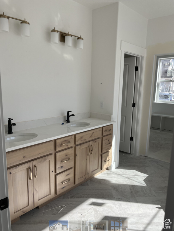 Bathroom featuring vanity