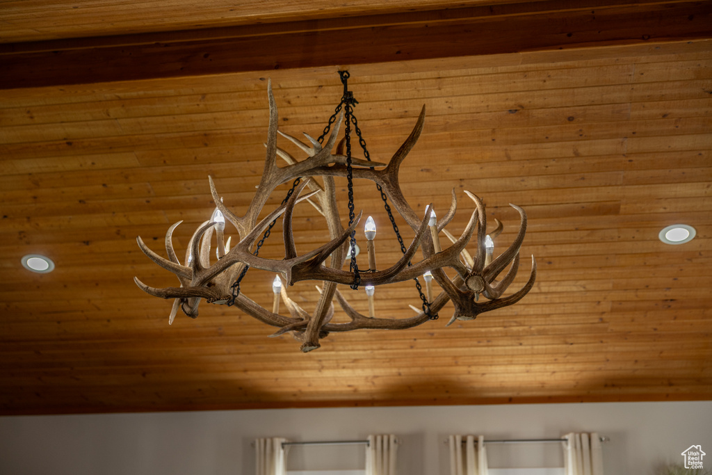 Details featuring wood ceiling