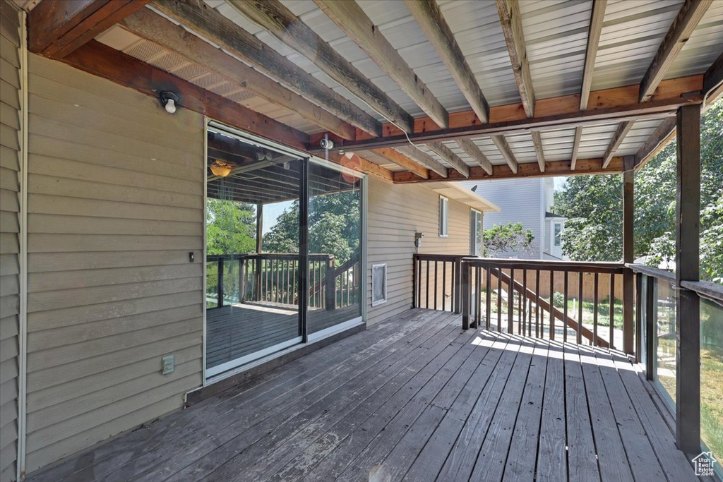 View of wooden terrace