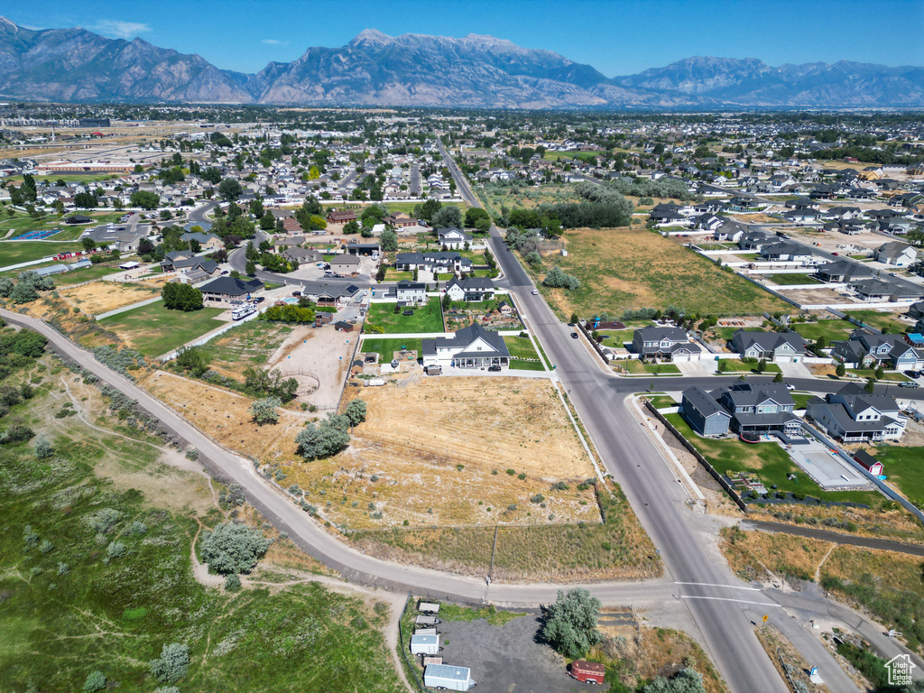 Bird's eye view featuring a mountain view