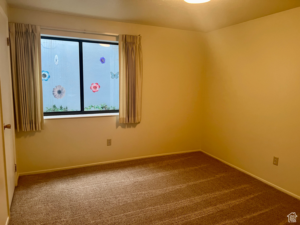 View of carpeted spare room