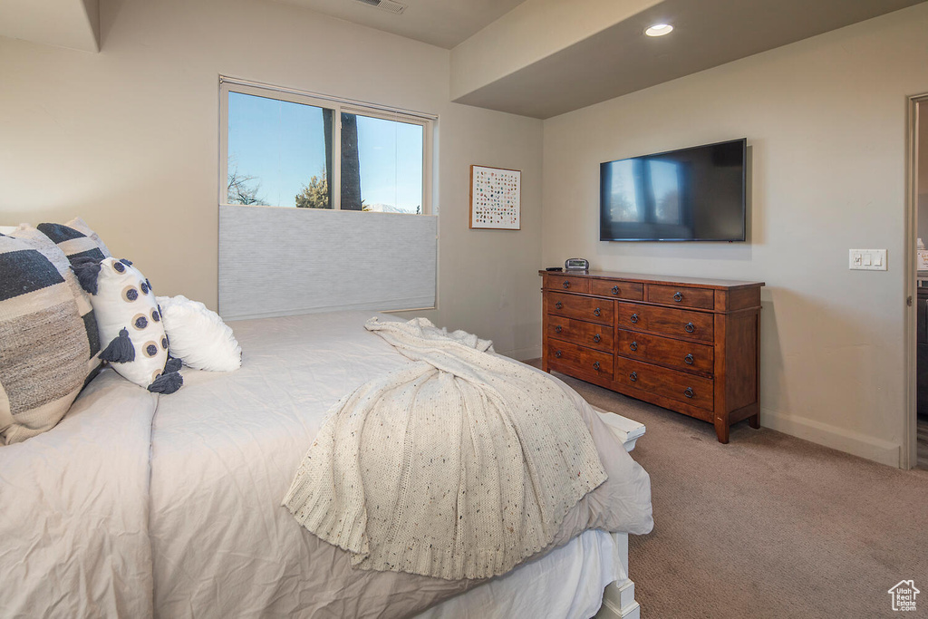 View of carpeted bedroom