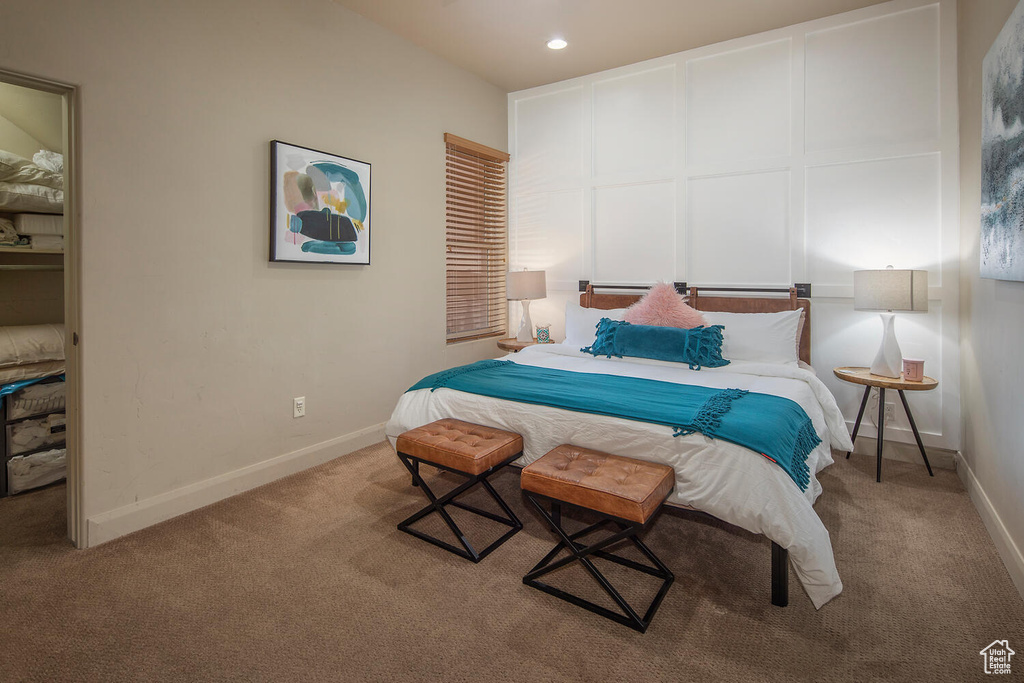 Bedroom featuring carpet flooring