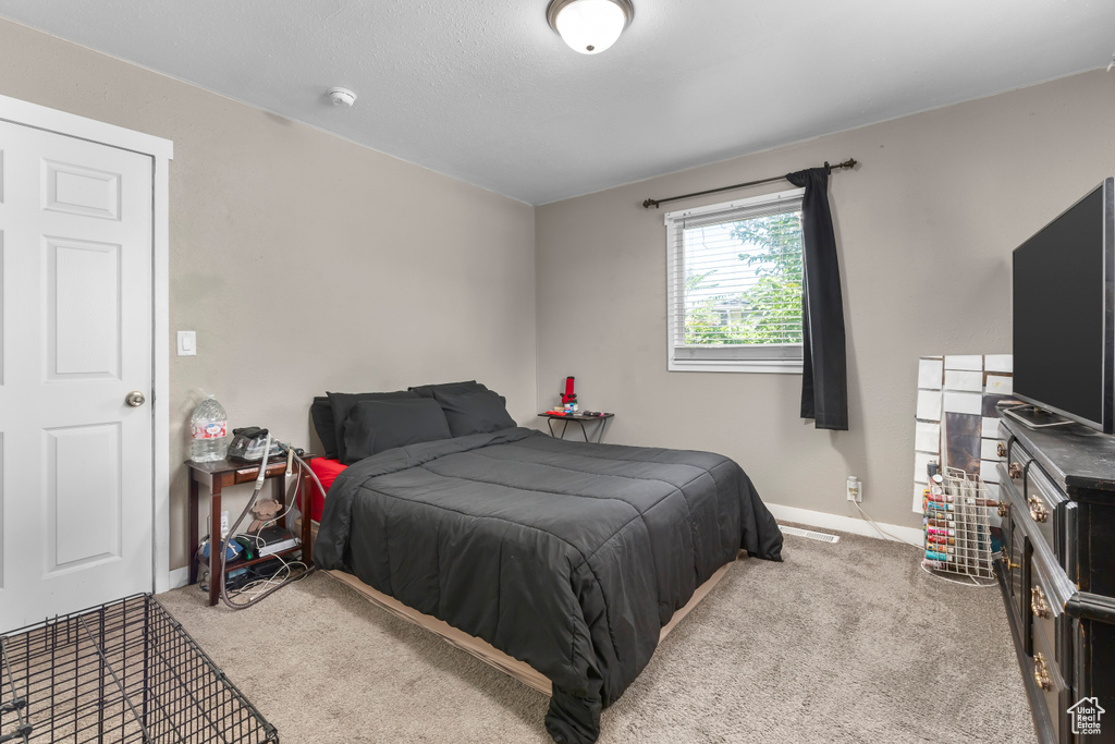 View of carpeted bedroom