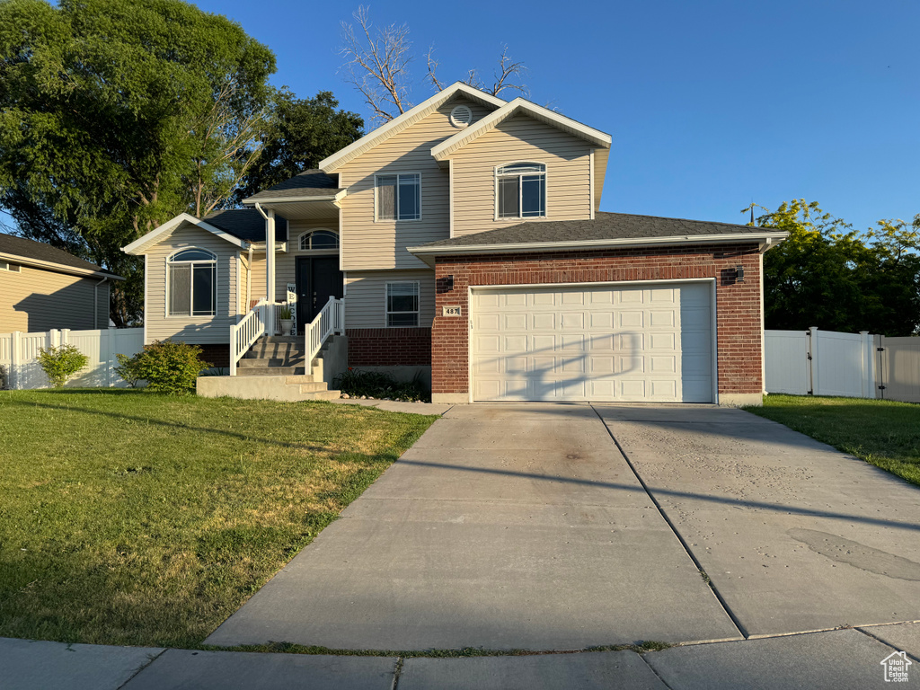 View of front of home with a front yard