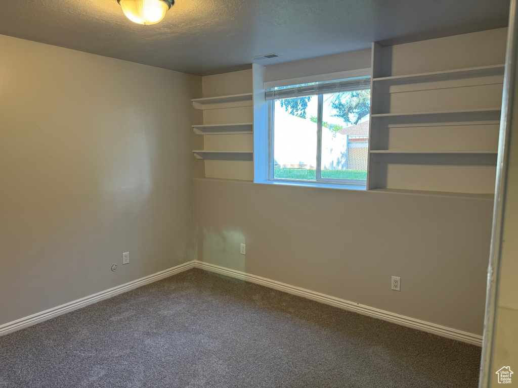 View of carpeted spare room