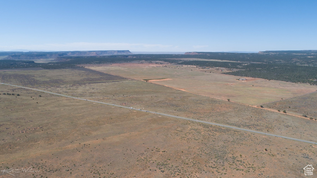 Aerial view featuring a rural view