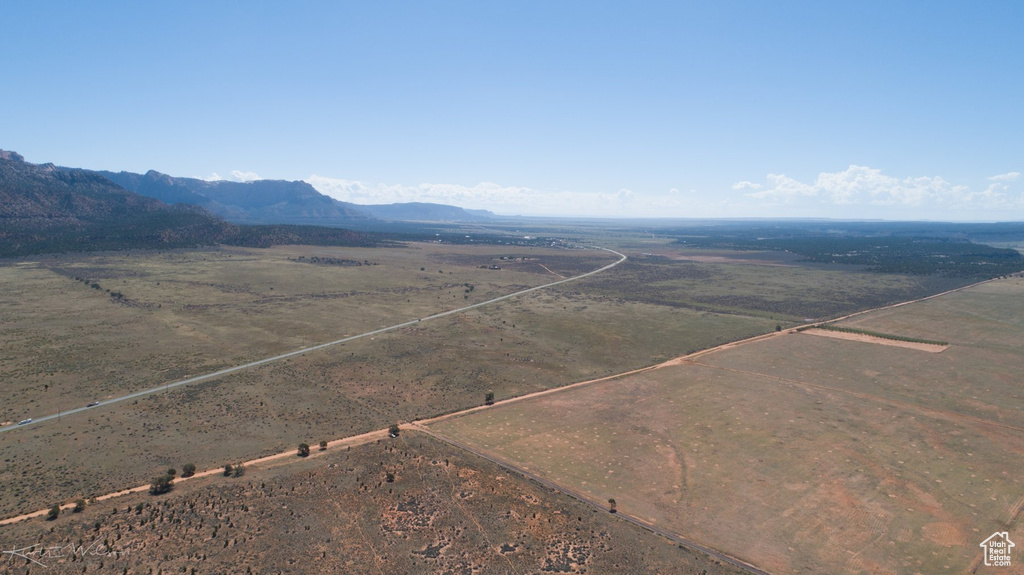 Bird's eye view with a mountain view and a rural view