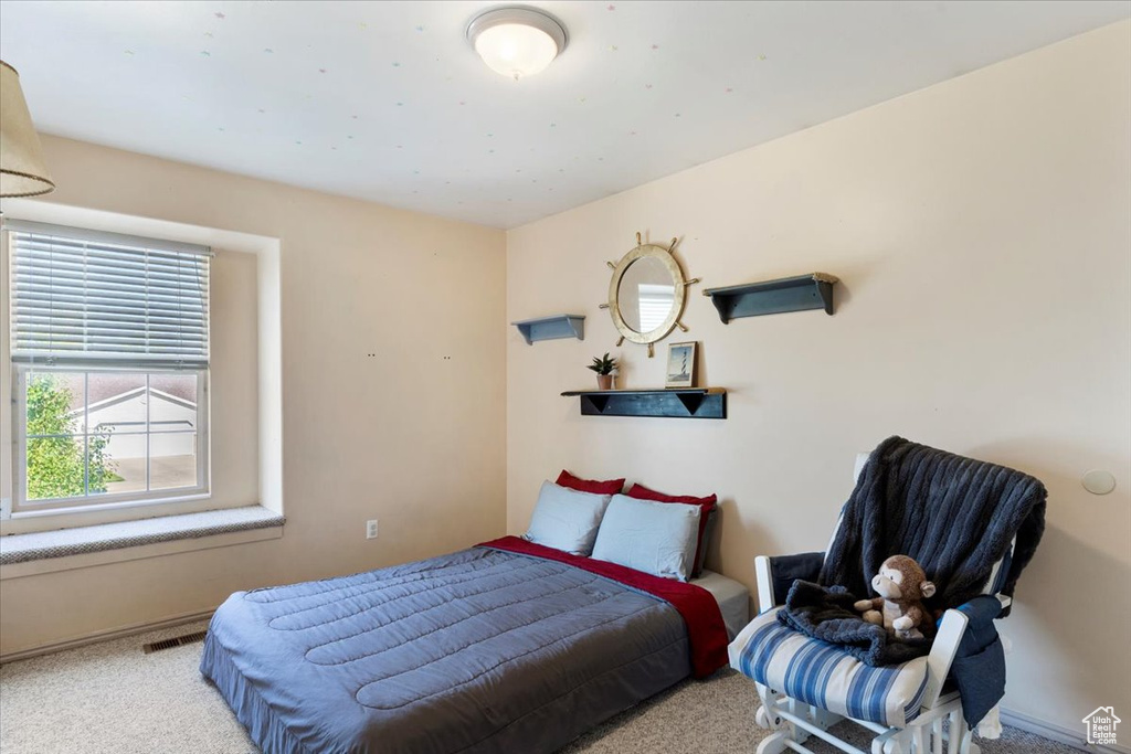 View of carpeted bedroom