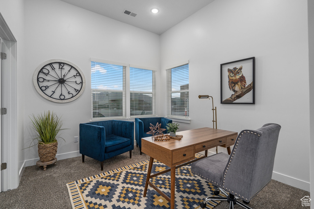 View of carpeted office