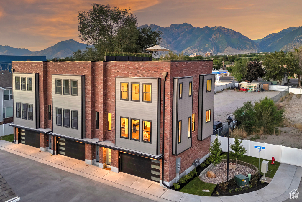 View of front facade featuring a mountain view