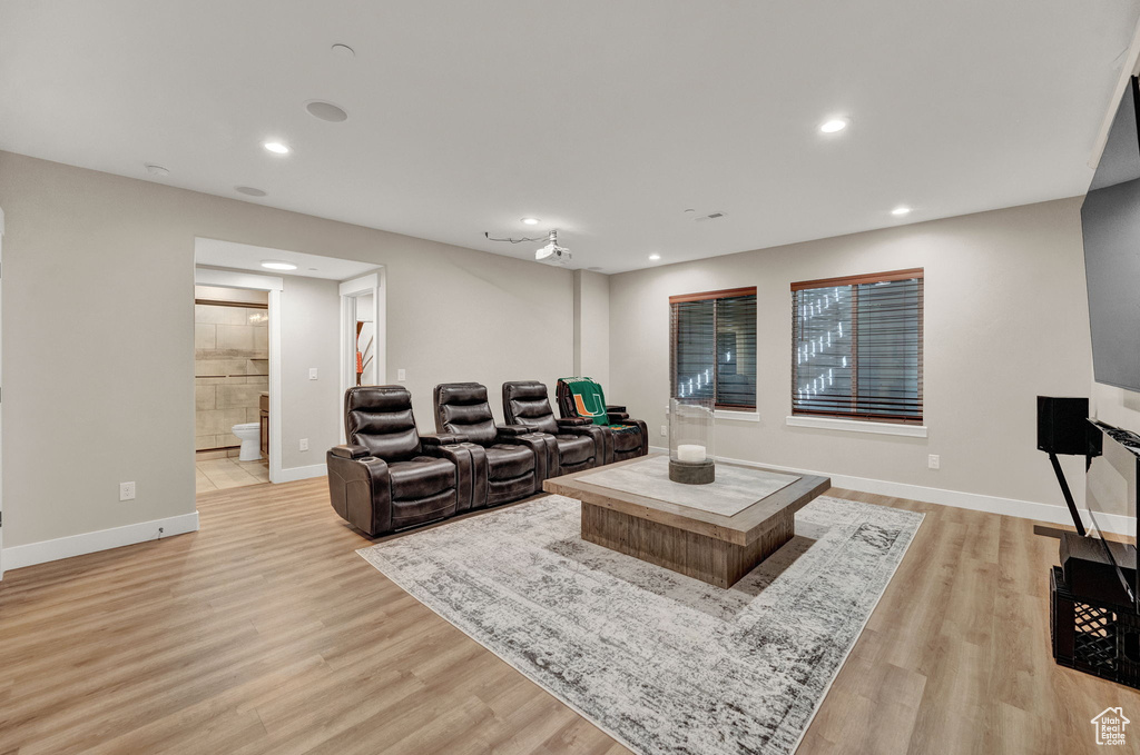 Living room featuring light hardwood / wood-style floors