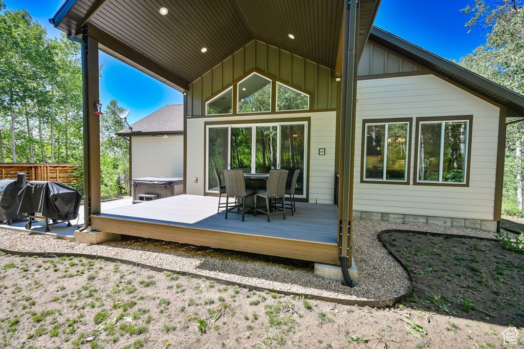 Exterior space featuring a deck