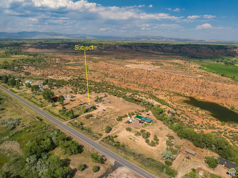 Bird\'s eye view with a rural view