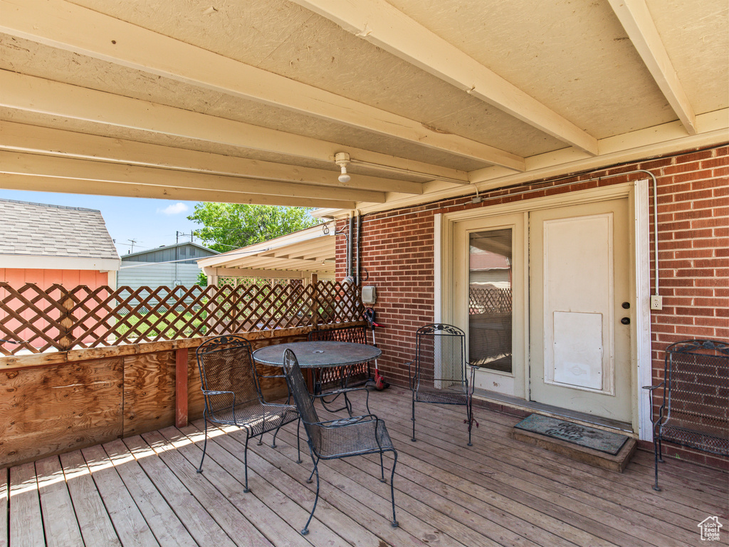 View of deck