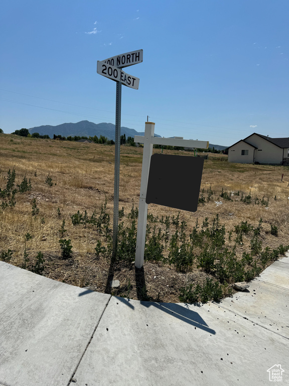 Exterior details with a mountain view and a rural view