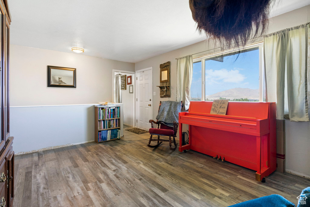 Misc room featuring dark hardwood / wood-style floors