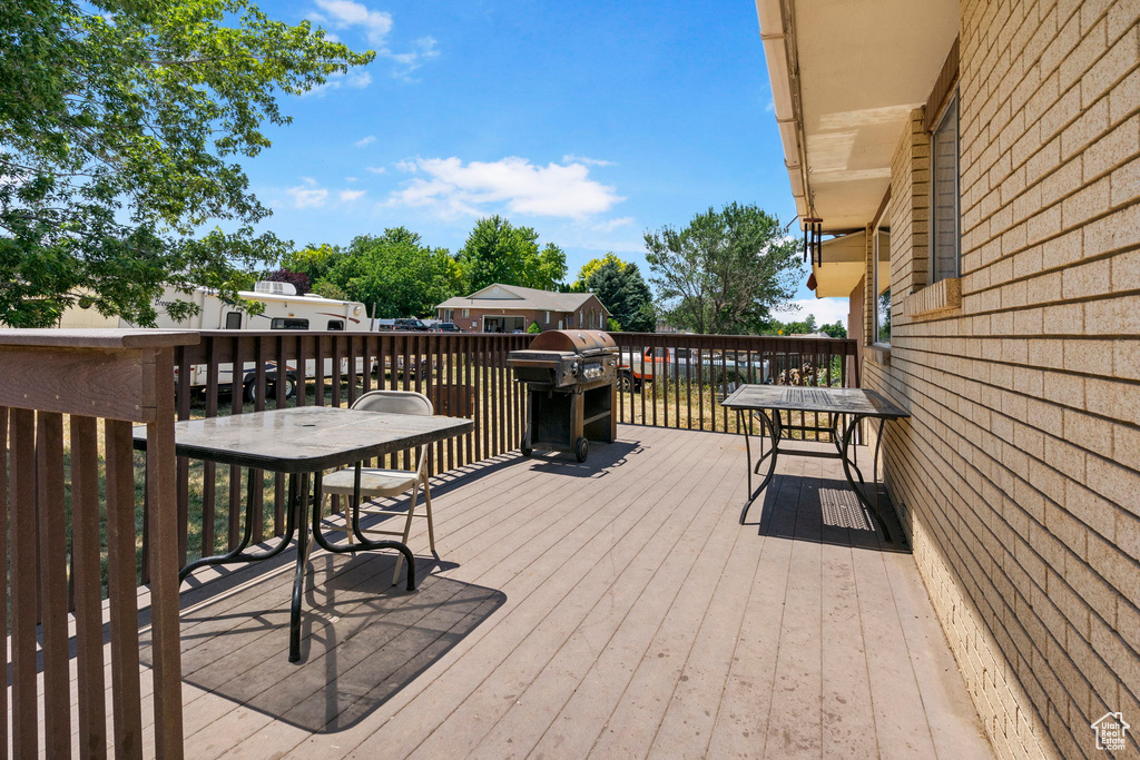 View of wooden terrace