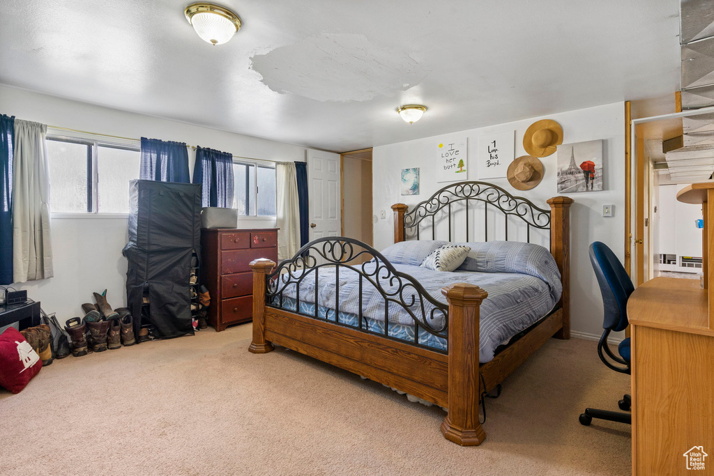 Bedroom featuring carpet flooring