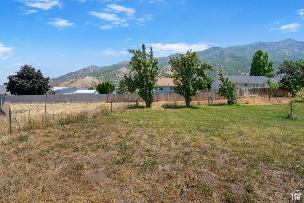 View of yard featuring a mountain view and a rural view