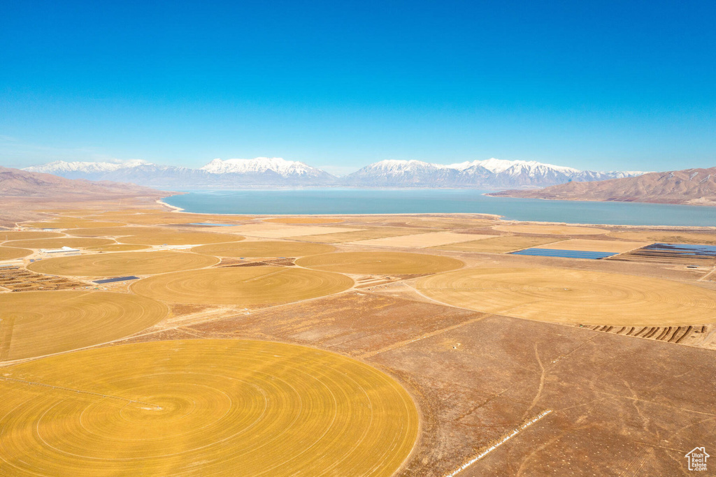 Aerial view featuring a mountain view