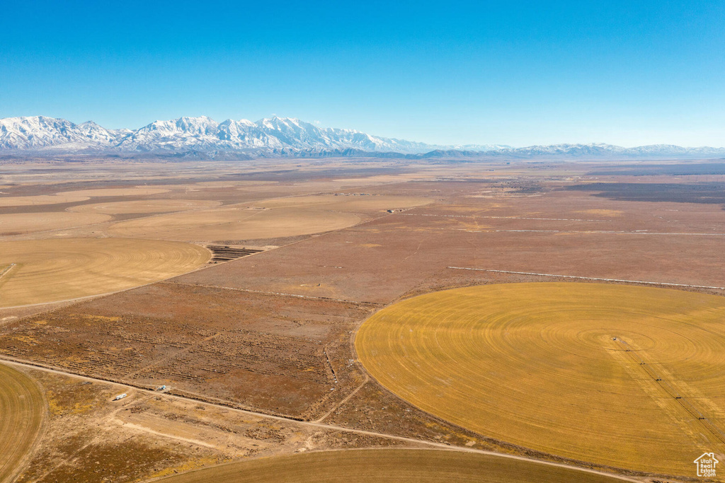 Aerial view featuring a mountain view and a rural view