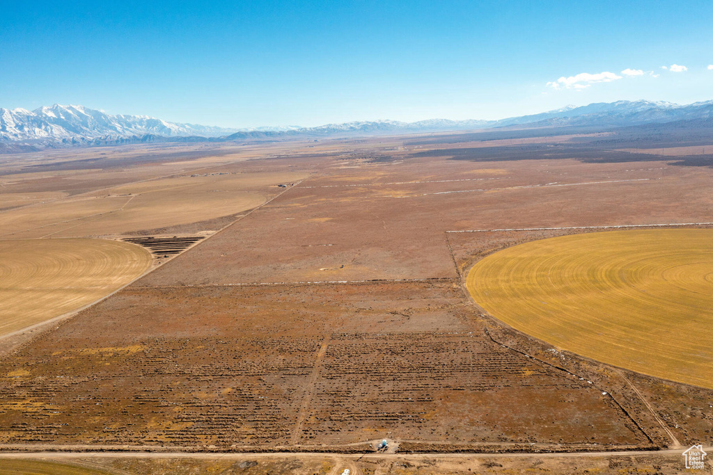 Aerial view with a mountain view and a rural view