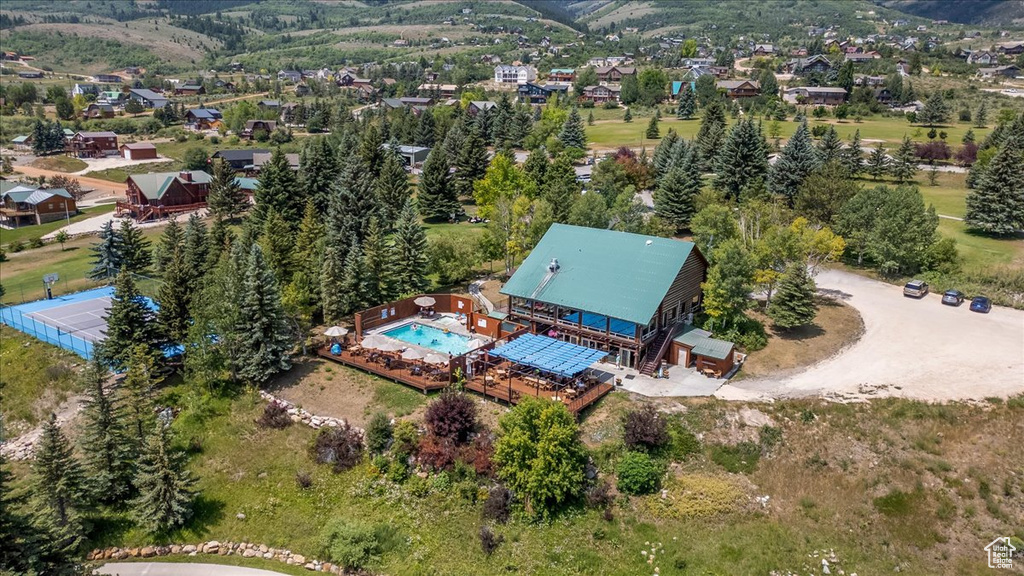 Birds eye view of property