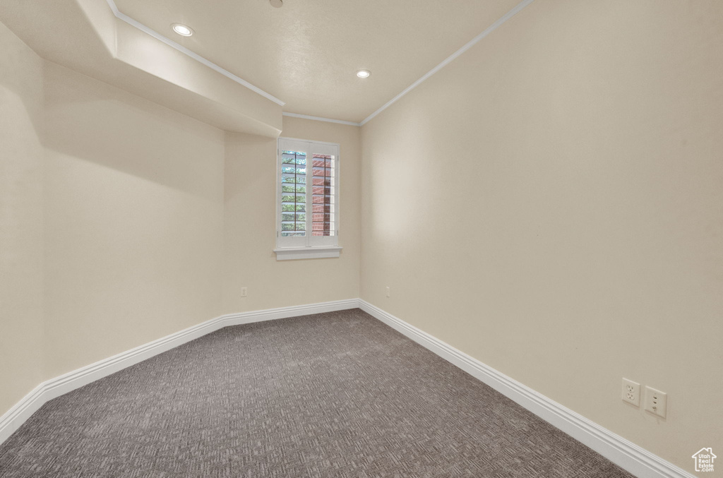 View of carpeted spare room