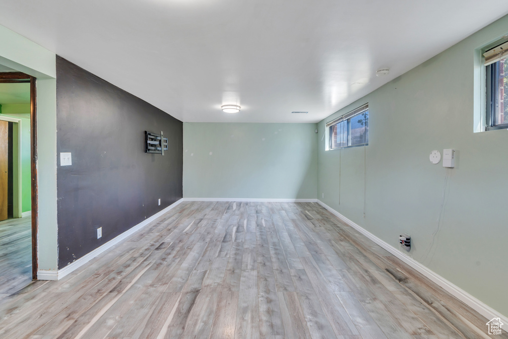 Interior space featuring light hardwood / wood-style flooring