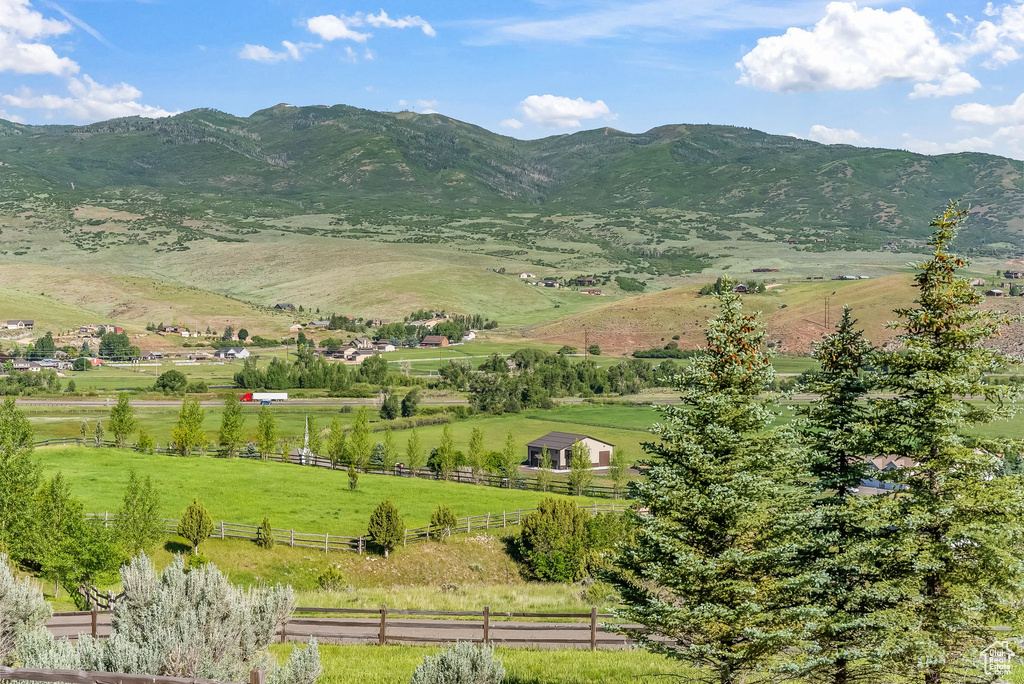 Mountain view featuring a rural view