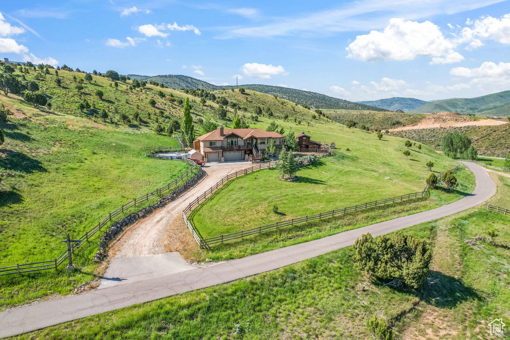 View of mountain feature featuring a rural view