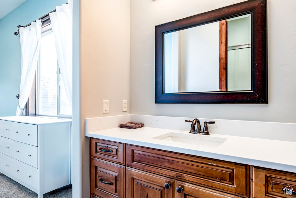 Bathroom featuring vanity