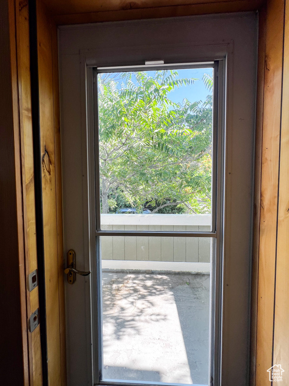 View of doorway to outside