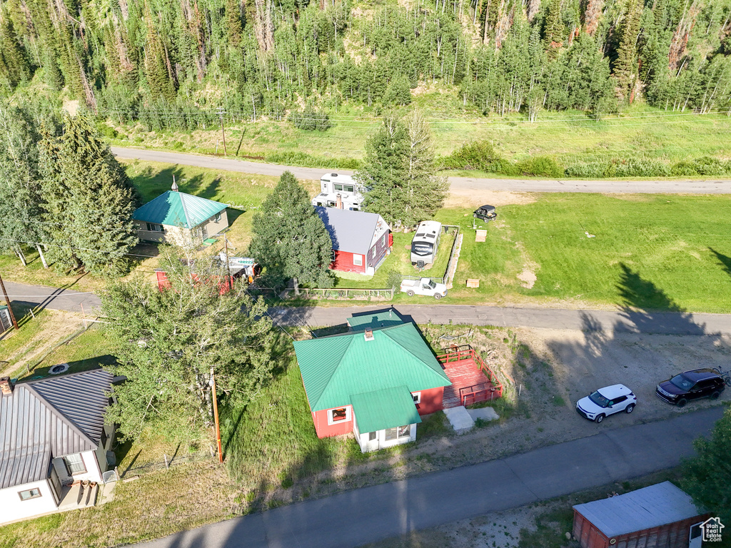 Birds eye view of property