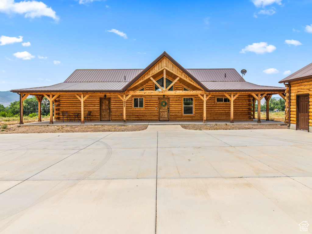 View of log-style house