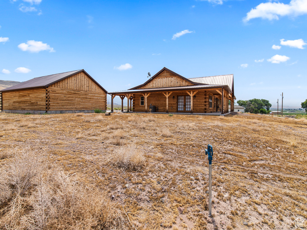 View of log home