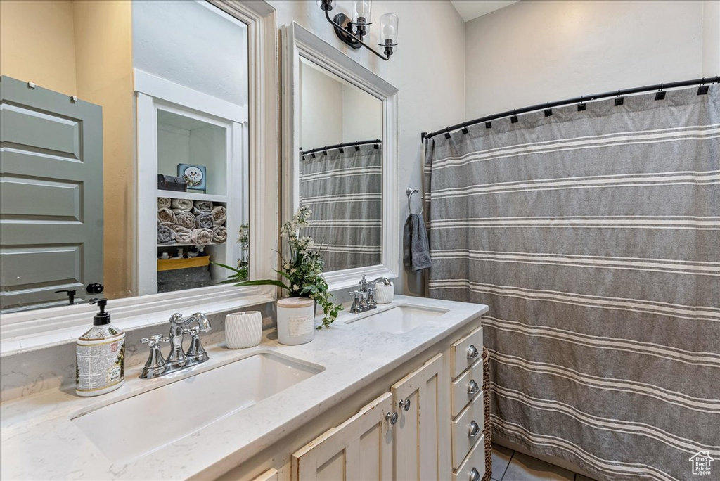 Bathroom with dual vanity