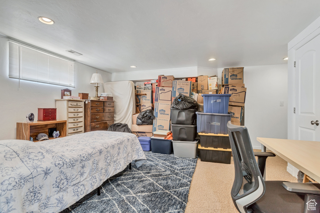 View of carpeted bedroom