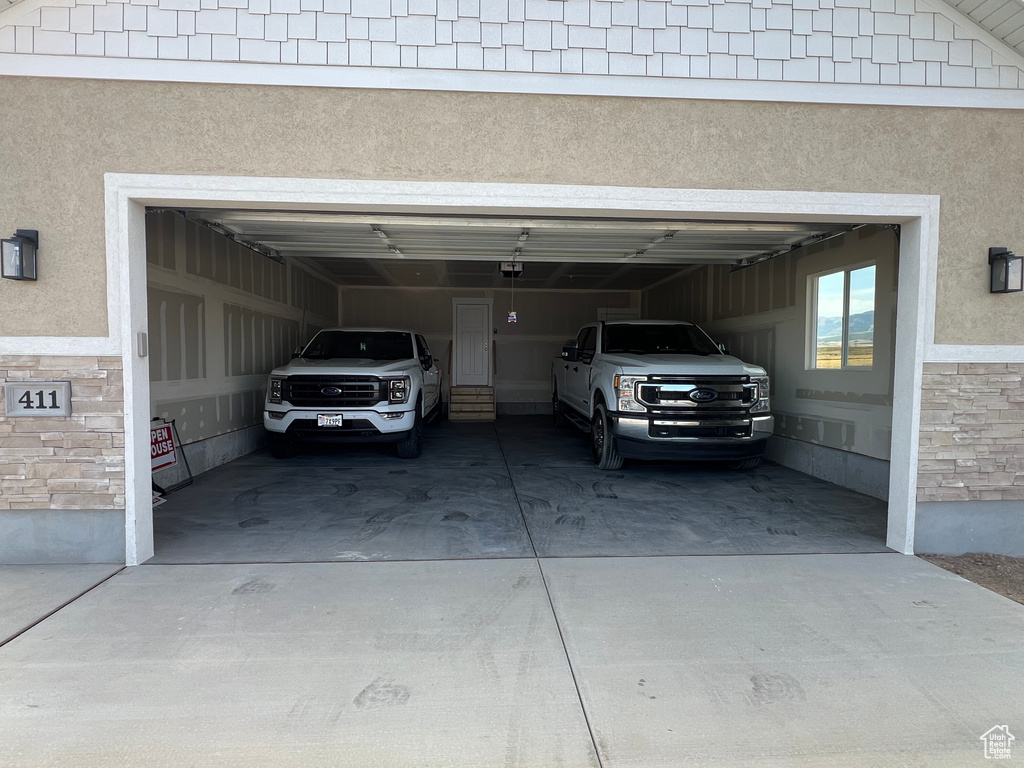 Garage with a carport