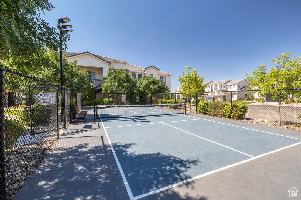 View of tennis court