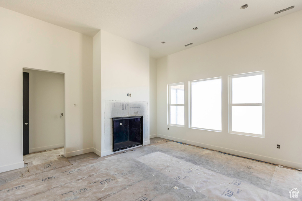 View of unfurnished living room