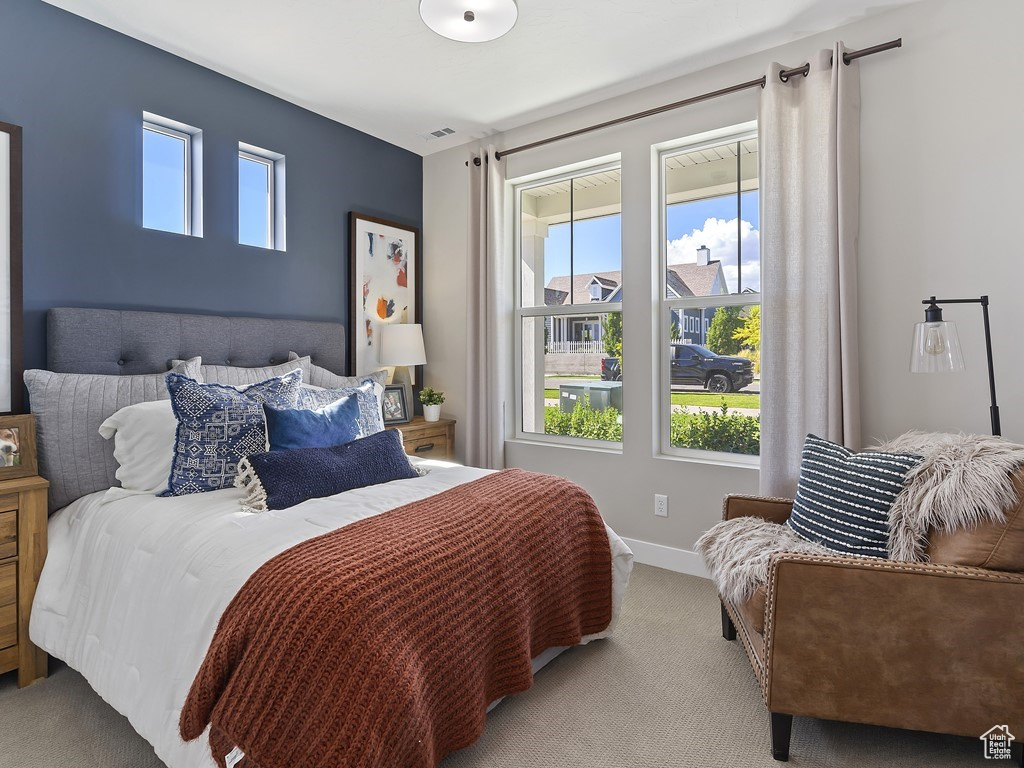 View of carpeted bedroom