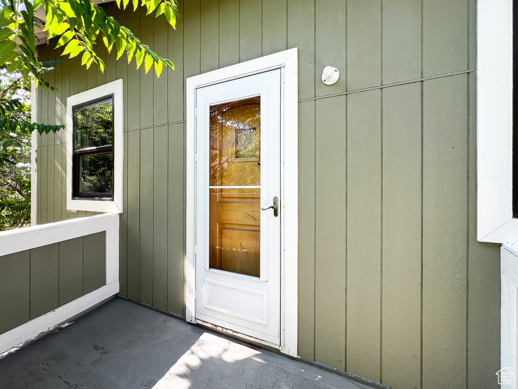 View of doorway to property