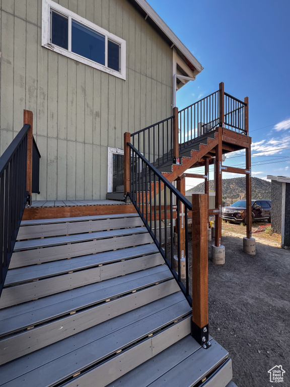 Deck with a baseboard radiator